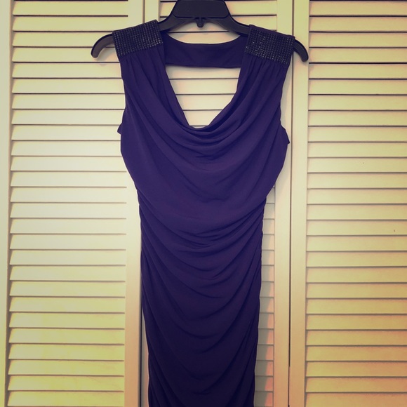 dark purple tight dress